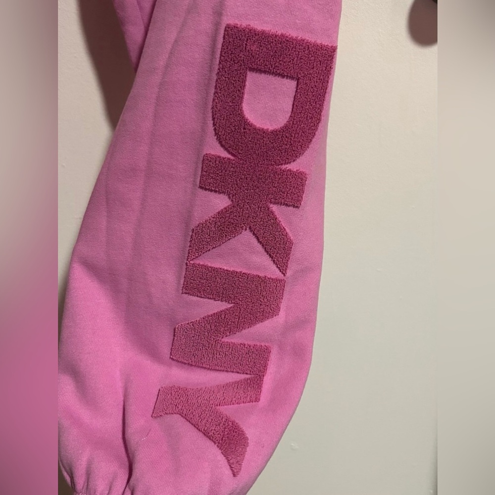 NWT DKNY Sport Plush Velvet Embroidery Logo Jogger with Pockets - Picture 6 of 10